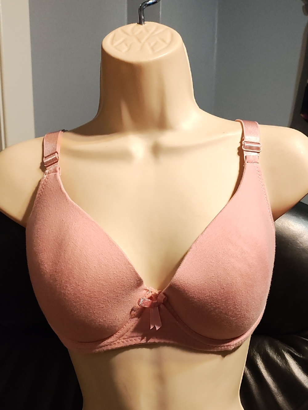 Emily Johnson Women’s Soft Padded Pink Bra with Bow Detail